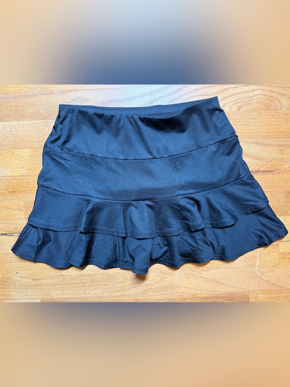 Tail Doubles Flounce Ruffled Tennis Skort Black